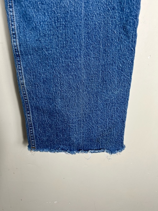 Abercrombie & Fitch High Rise 90s Relaxed Frayed Hem Jean Size 34 US 18 - Picture 11 of 16